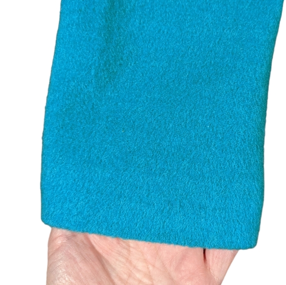 GW Division of Graff Vintage 80's Wool Blend Blazer Size 16 Teal - Picture 5 of 8